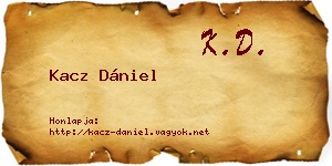 Kacz Dániel névjegykártya
