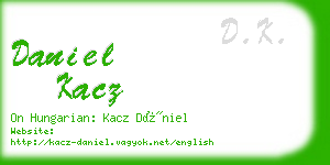 daniel kacz business card